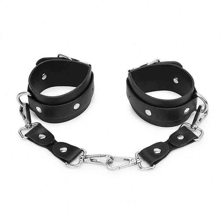 Adults Supplies, Latest Design Bdsm Bondage Fetish Adult Sexy Leather Lingerie Costume Harness With Hand Restraint Cuffs - 图片 4