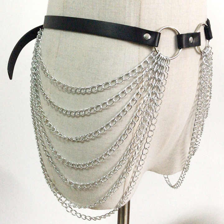 Erotic BDSM Sex Toys for Couples Leather Leg Bondage Body Harness Lingerie Goth Belt for Women - 图片 6