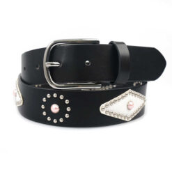 New Vintage Retro Circle Rivets Belt With Alloy Pin Buckle New Trendy Punk Goth Handmade Unisex Studded Metal Rivet Jeans Belts