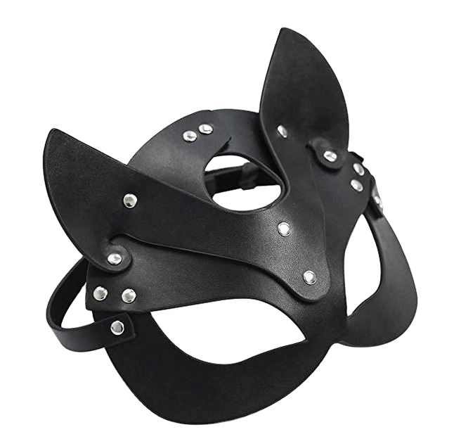 Adult Sex Products SM Sex Toy Bdsm Women Leather Eye Mask and Collar Catwoman Cosplay Adult Game Masquerade Party - 图片 3