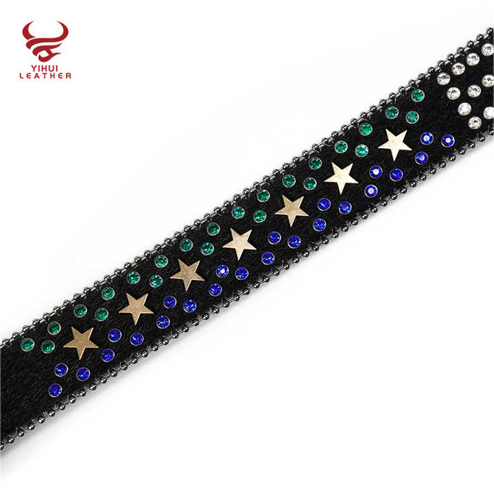 Custom Fur Belt Body Rivet BB Belt Strap Designer Shiny Star Buckle Diamond studded Black Rhinestone Belts Strap for Men Women - 图片 5