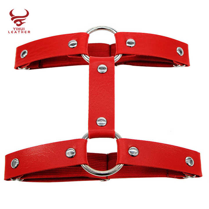 Fashion Punk Leg Harness Garter Belts Goth Ladies Bondage PU Sexy Chastity Belt Plus Size Garters Belt - 图片 6