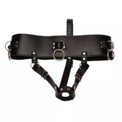 SM Bondage Female Masturbator Set PU Leather Forced Orgasm Belt Chastity Harness Strap Magic AV Wand Vibrator Holder