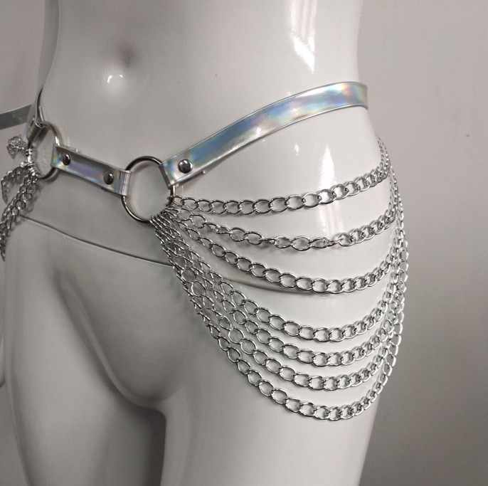 Erotic BDSM Sex Toys for Couples Leather Leg Bondage Body Harness Lingerie Goth Belt for Women - 图片 5