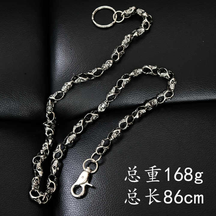 New Hip Hop Western Punk Wallet Chain Gothic Chunky Trouser Pants Chains Halloween Metal Heavy Duty Jean Pocket Skull Chains - 图片 6