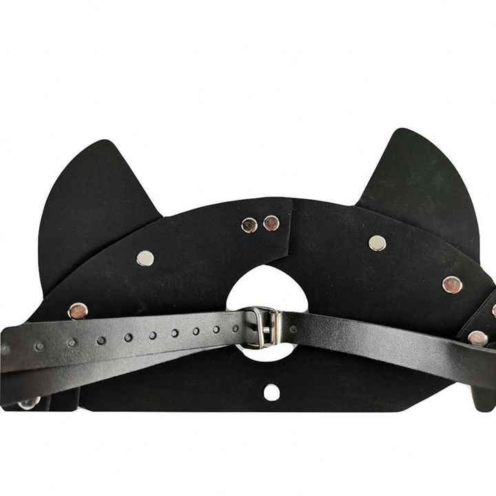 Adult Sex Products SM Sex Toy Bdsm Women Leather Eye Mask and Collar Catwoman Cosplay Adult Game Masquerade Party - 图片 5