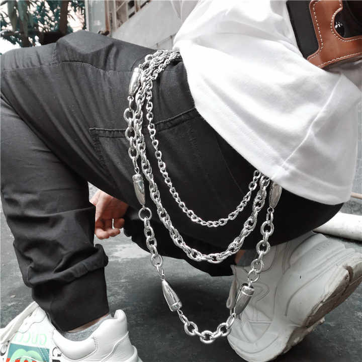 Key Chains for Hip Hop Rock Jean Gothic Cool Western Trousers Pocket Belt Biker Skull Wallet Chains Pants Chain for Men Women - 图片 6