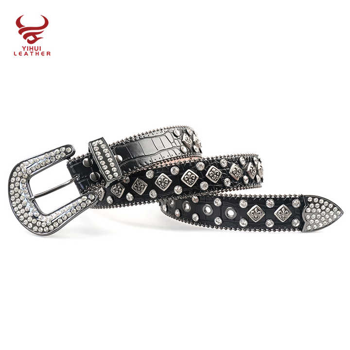 Custom 2025 New Designer Pin Buckle Diamond Belts Bling Bling Rhinestone Pants Belt for Women Crystal Studded Cross Rivets Belts - 图片 6