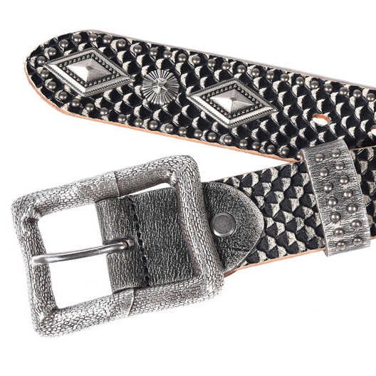 Leather Rivets Belts for Jeans Pants Fashion Studded Punk Ladies Belt Vintage Snake Pattern Genuine Leather Belt for Women - 图片 4