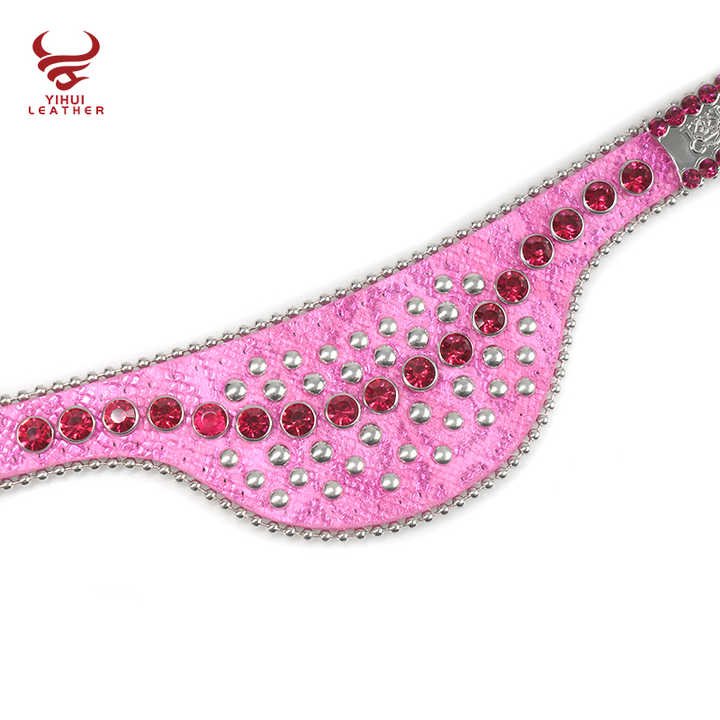 Custom Designer Rhinestone Belt Crystal Pet Collar Dog Saliva Towel Blingbling Leather Rhinestone Dog Collars - 图片 3