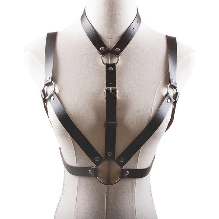 Wholesale Party Body Accessories Chastity Punk Leather Body BDSM Belts Chest Harness Belts for Women and Girls - 图片 4