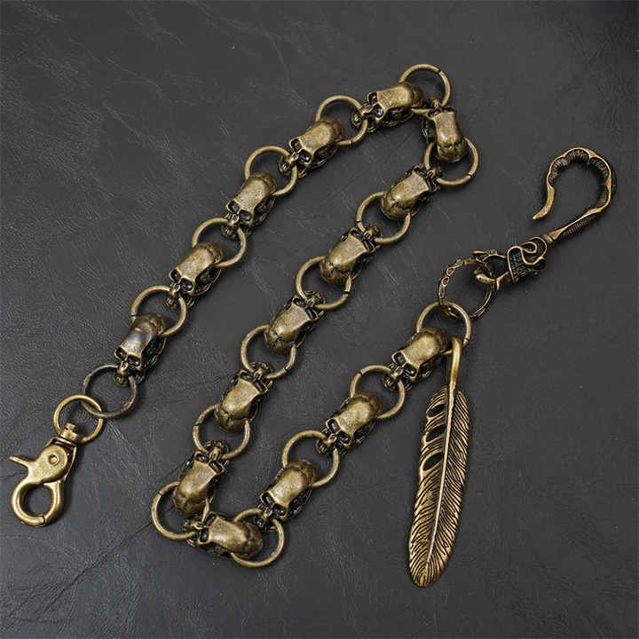 New Hip Hop Western Punk Wallet Chain Gothic Chunky Trouser Pants Chains Halloween Metal Heavy Duty Jean Pocket Skull Chains