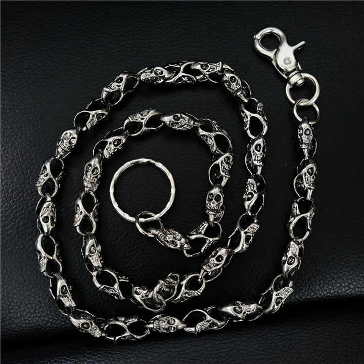 New Hip Hop Western Punk Wallet Chain Gothic Chunky Trouser Pants Chains Halloween Metal Heavy Duty Jean Pocket Skull Chains - 图片 5