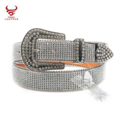 Inspired Designer Belts Strap With Sparkles Leather Shiny White Rhinestone Bling Bling Beaded Belts