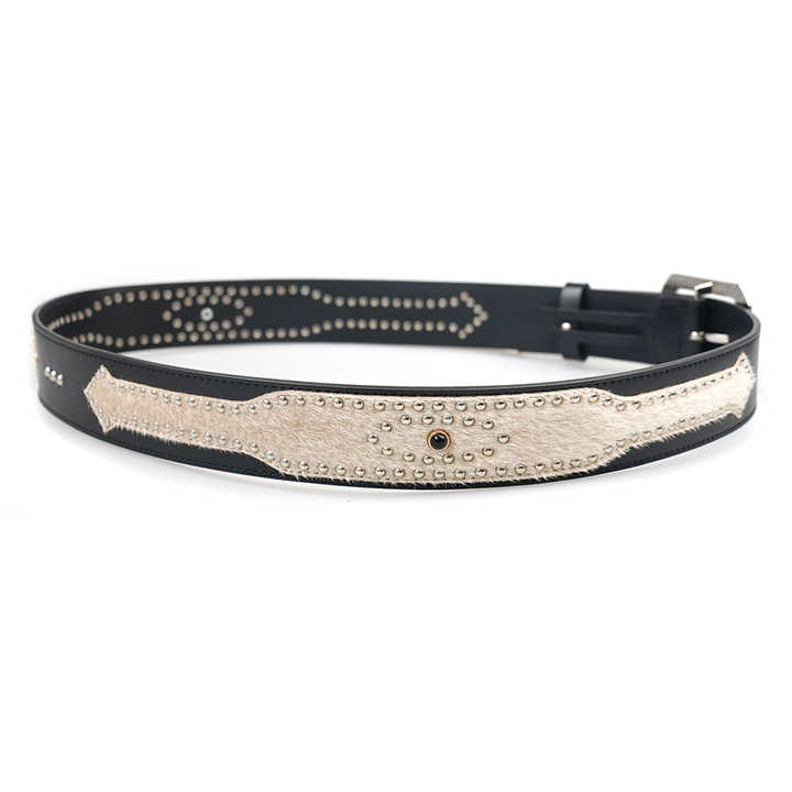 Designer Studded Punk Rock Rivets Jeans Belt for Men Vintage Arrow Shape Faux Leather Gothic Goth Belt With Square Belt Buckles - 图片 3