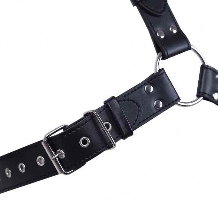 New Black PU Sexy Punk Chest Belt Clubwear Costume Body Harness Belt Gay Leather Body Chest Harness for Man - 图片 5