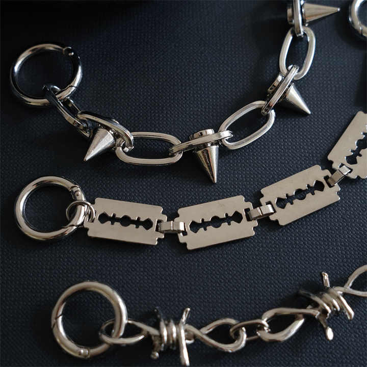 New Fashion Punk Gothic Chunky Decorative Shoes Chains Removable DIY Sandals Chains Funny Hole Shoes Metal Chain - 图片 5