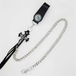 New Hip Hop Belt Western Heavy Duty Jeans Chains Goth Chunky Cross Jeans Pocket Chains Belt for Young Cowboys Cowgirls