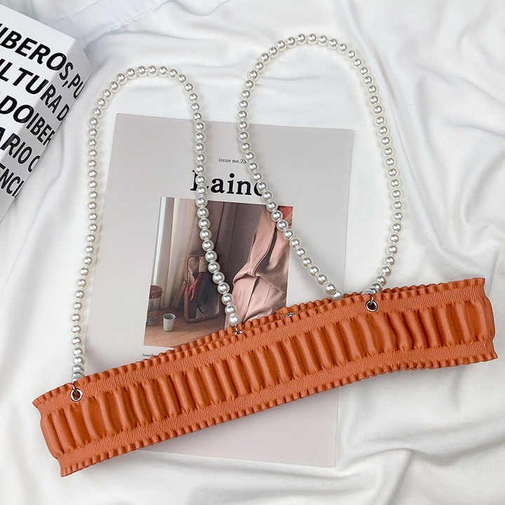 Personalized Leather Dress Shirt Suspender Belt New Fashion Designer Elastic Wide Underbust Pearl Corset Belts for Young Girls - 图片 6
