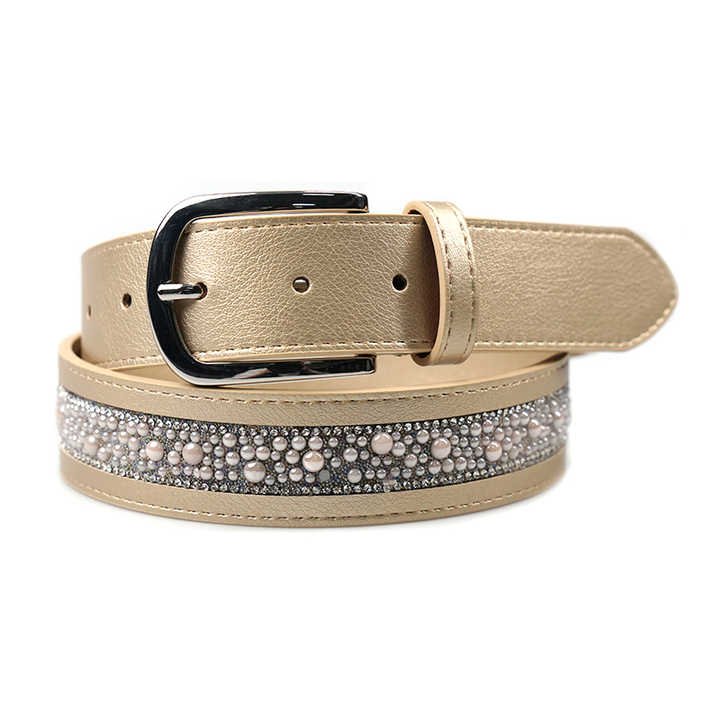 Skinny Faux Leather Equestrian Riding Waist Belts Pin Buckle PU Leather Strap Studded Horse Riding Belt for Women Pants Dresses - 图片 5