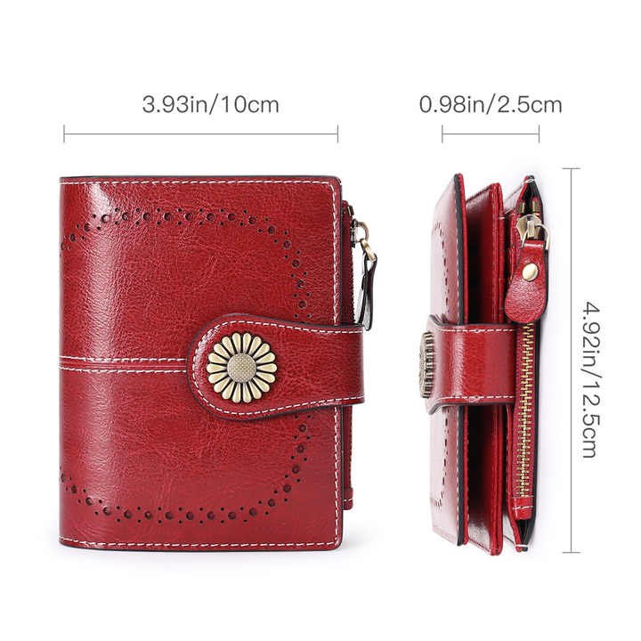 Wholesale Small Leather Wallet Genuine Leather Purse Leather Coin Purse Card Women Wallet Woman Wallet - 图片 3