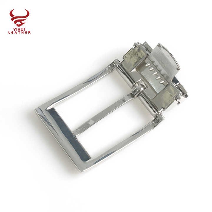 Custom Logo Simple Clip Reversible Pin Buckles Hardwares for Leather Belt Metal Alloy 35mm Prong Belt Buckle for Men - 图片 4