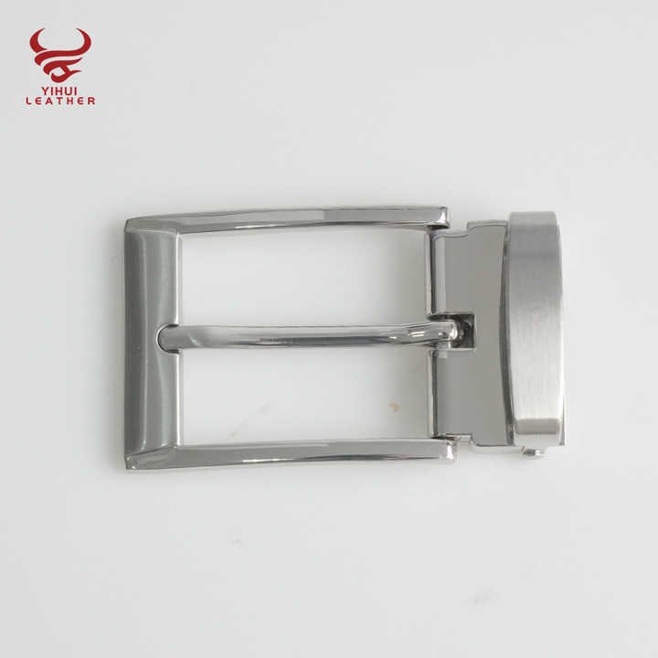 Custom Logo Simple Clip Reversible Pin Buckles Hardwares for Leather Belt Metal Alloy 35mm Prong Belt Buckle for Men