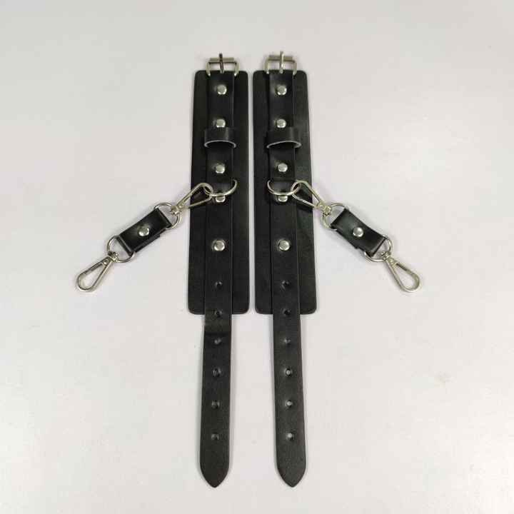 Wholesale Gothic Garter SM Bondage Female Belts Sex Toys Set Leather Sexy Bondage Body Garter Belt With Handcuffs for Girls - 图片 6