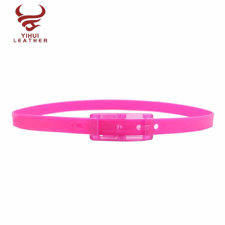 Hot Wholesale Children Silicone Belts Colorful Plastic Belt for Kids - 图片 3