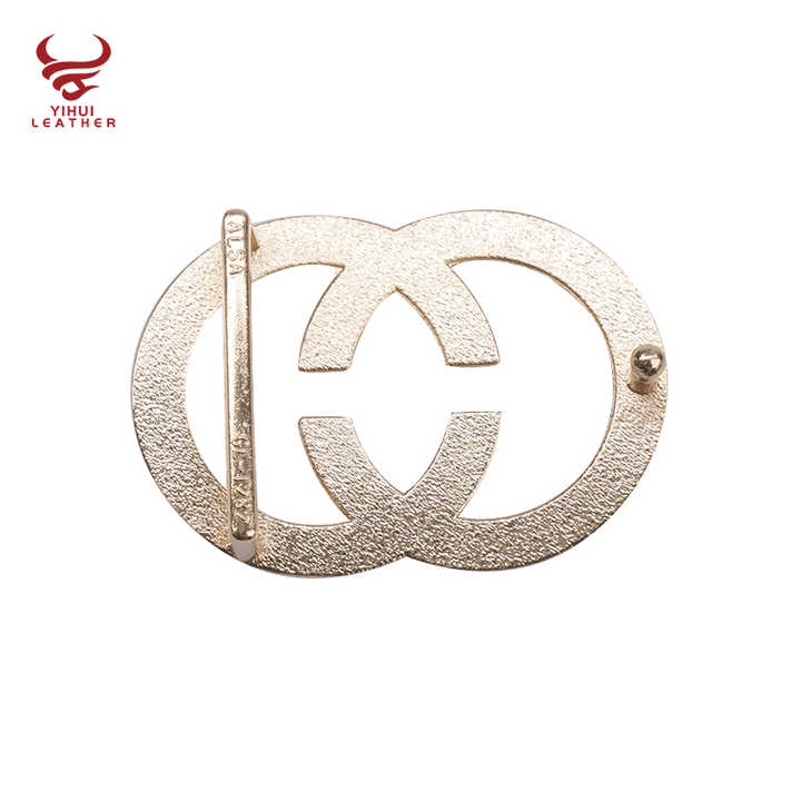 Beautiful Elegant Fashion Custom Crystal Diamond Double C 30mm Metal Rhinestone Buckle for Women - 图片 6