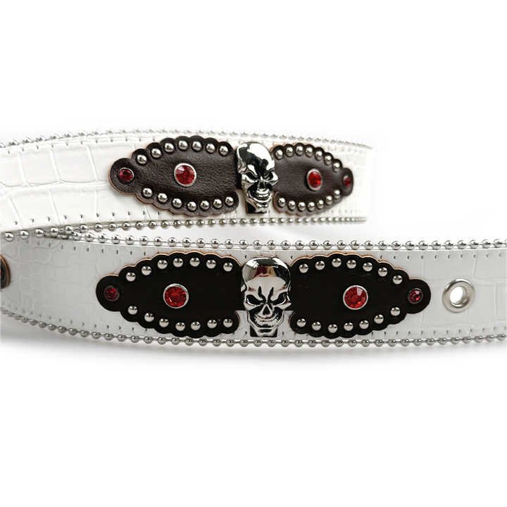 Fashion Vintage Faux Leather Belts for Jeans Pants Punk Accessories Gothic Handmade Studded Rivet Y2k Belts for Cowboys Cowgirls - 图片 4