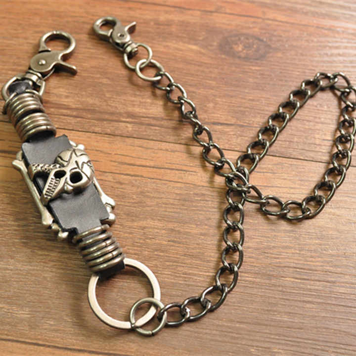 Hip Hop Multi Layer Wallet Chains Jeans Pants Chain Pocket Waist Belts Metal Chunky Bullet Jeans Pocket Chains Belt - 图片 5