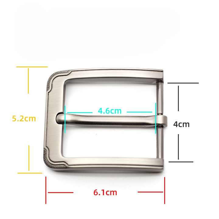 Wholesale Leather Craft Hardware Accessories Men's Belt Buckle 40 mm High Quality Simple Metal Buckle - 图片 6