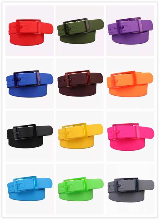 Hot Wholesale Children Silicone Belts Colorful Plastic Belt for Kids - 图片 6