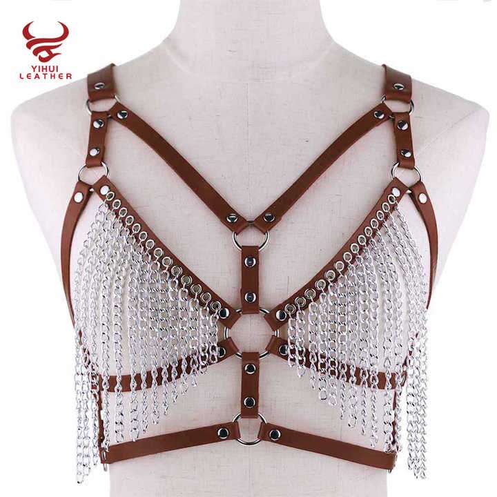 Women Sexy Lingeries Harness Belt Sexy Chastity Bold Belt Garter Chest Body Clear Sex Toy Corset Belt - 图片 4