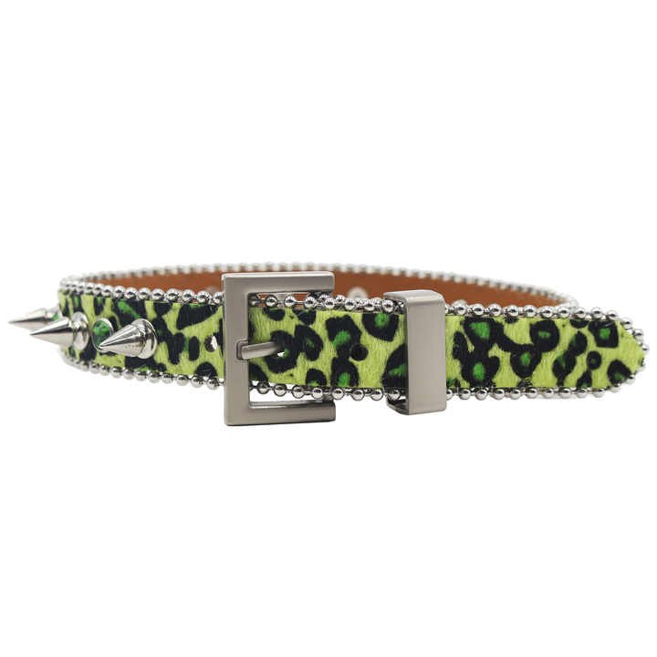 Designer Adjustable Sparkly Crystal Rivet Pet Belt Sparkly Crystal Leather Piked Puppy Collar Studded Rhinestone Dog Collar
