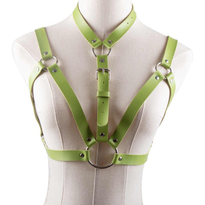 Wholesale Party Body Accessories Chastity Punk Leather Body BDSM Belts Chest Harness Belts for Women and Girls - 图片 5