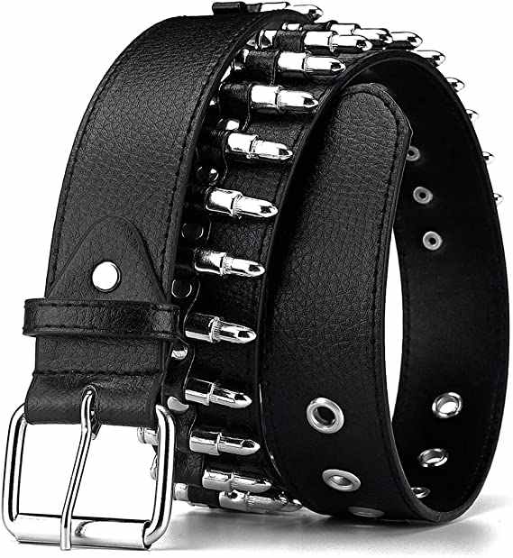 Custom Metal Punk Rock Rivet Belt With Bright Pyramid Studded Personalized Black PU Leather Belts for Hip Hop Women Men Jeans