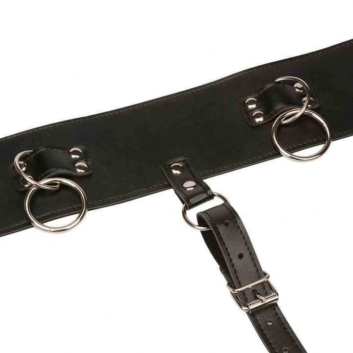 SM Bondage Female Masturbator Set PU Leather Forced Orgasm Belt Chastity Harness Strap Magic AV Wand Vibrator Holder - 图片 2