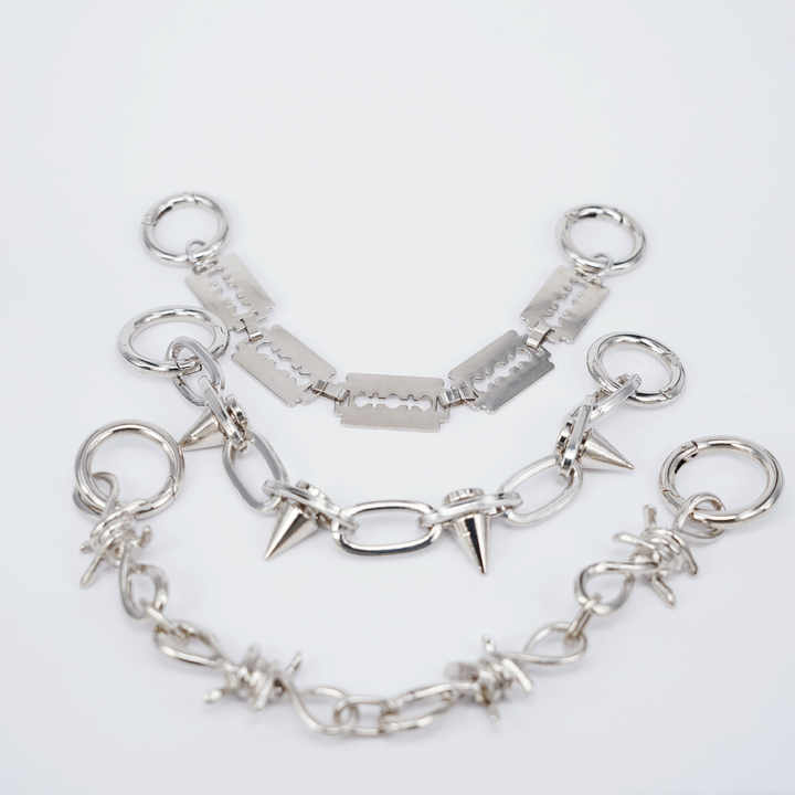 New Fashion Punk Gothic Chunky Decorative Shoes Chains Removable DIY Sandals Chains Funny Hole Shoes Metal Chain - 图片 3
