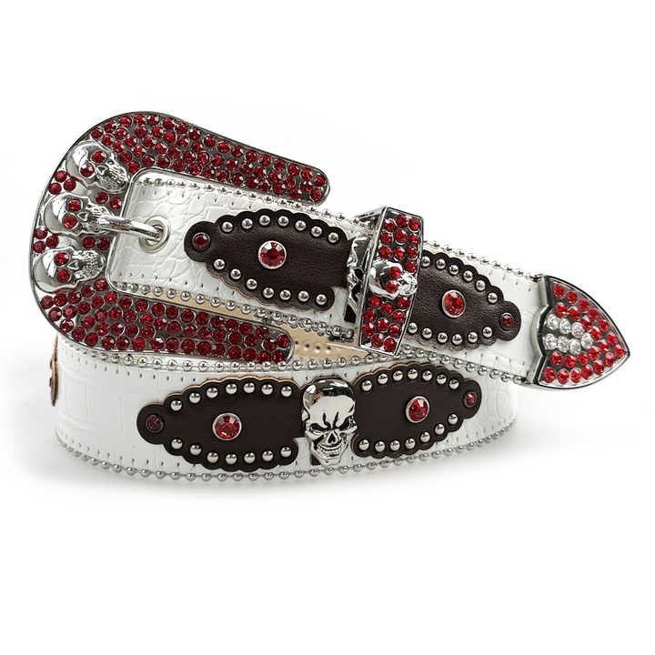 Fashion Vintage Faux Leather Belts for Jeans Pants Punk Accessories Gothic Handmade Studded Rivet Y2k Belts for Cowboys Cowgirls - 图片 2