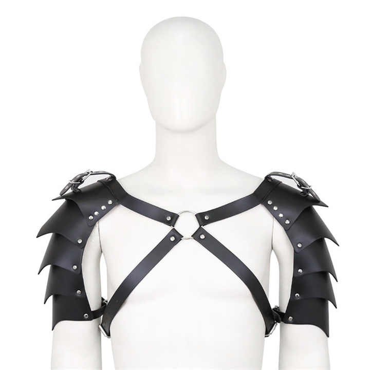 2023 New Fashion Sexy Black Bondage Chastity Belts Rave Costumes PU Leather Body Harness Belt for Man - 图片 4