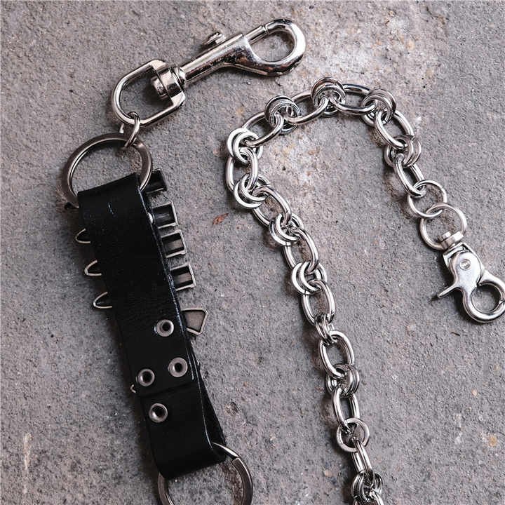 Hip Hop Biker Wallet Chain Western Heavy Duty Pants Keychain Manufacture Wholesale Metal Chunky Bullet Jeans Pocket Chains Belt - 图片 4