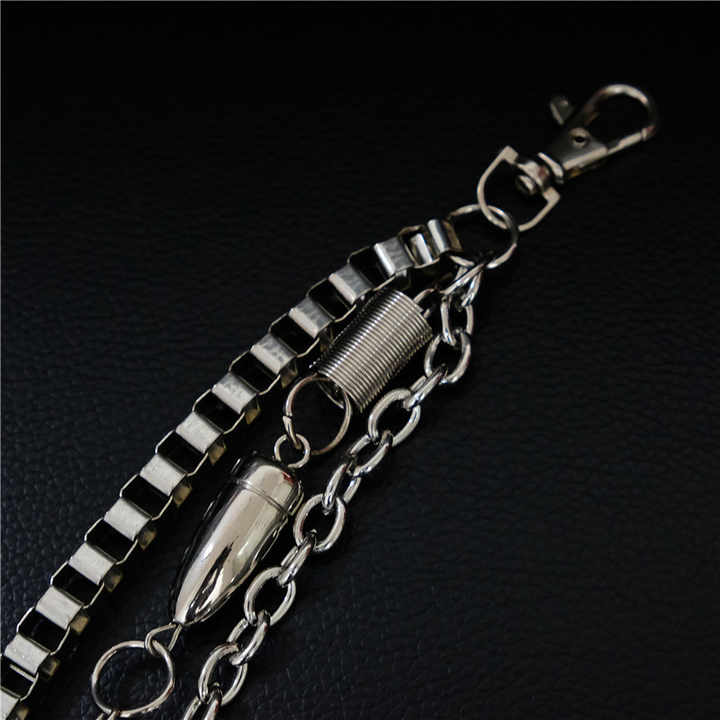 Key Chains for Hip Hop Rock Jean Gothic Cool Western Trousers Pocket Belt Biker Skull Wallet Chains Pants Chain for Men Women - 图片 5