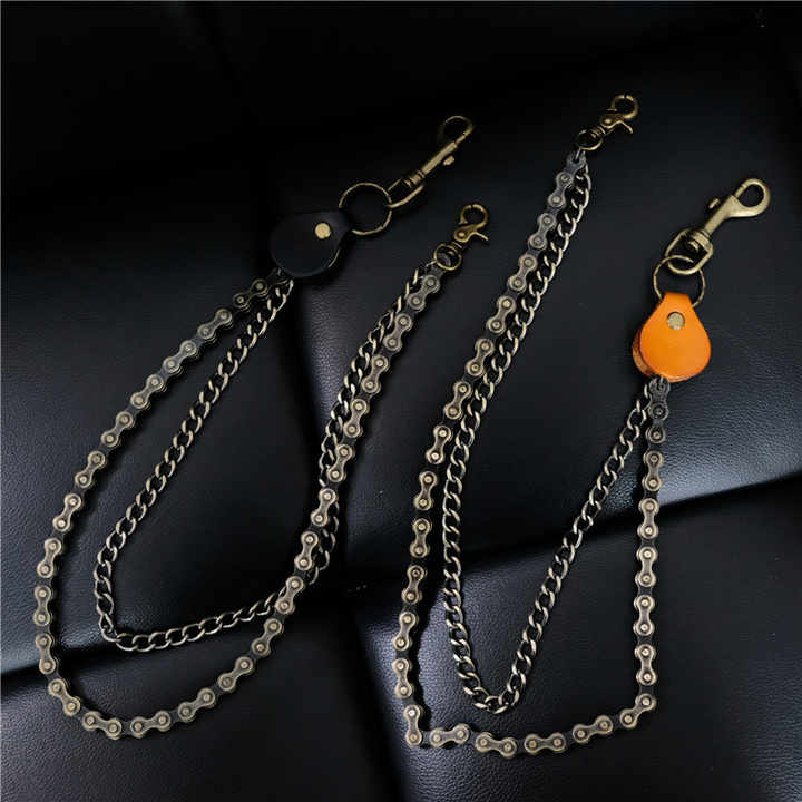 Hip Hop Biker Wallet Chain Western Heavy Duty Pants Keychain Manufacture Wholesale Metal Chunky Bullet Jeans Pocket Chains Belt - 图片 5