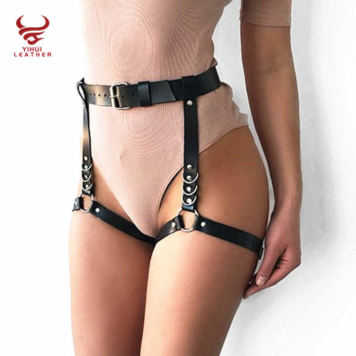 OEM Belts Women 2020 Sexy Harness Belt PU Leather Suspenders Leg Garters Belt - 图片 2