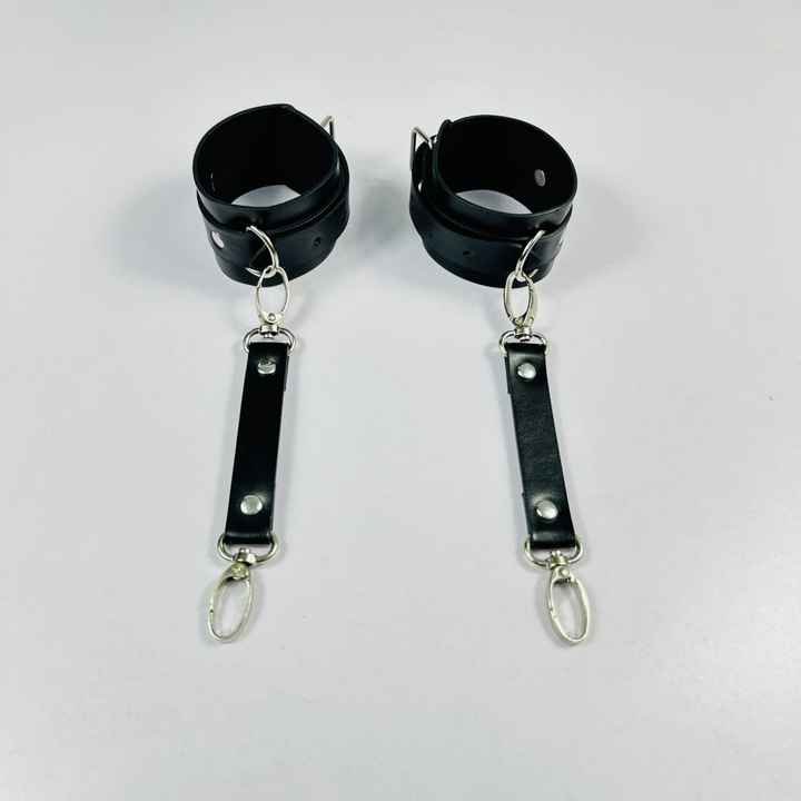 Wholesale Gothic Garter SM Bondage Female Belts Sex Toys Set Leather Sexy Bondage Body Garter Belt With Handcuffs for Girls - 图片 3