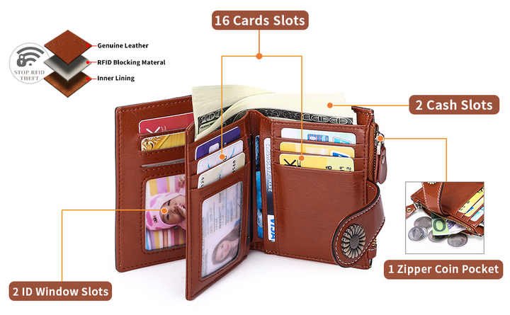 Wholesale Small Leather Wallet Genuine Leather Purse Leather Coin Purse Card Women Wallet Woman Wallet - 图片 4