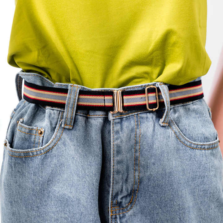 Elastic Belt Kindergarten Canvas Boy and Girl Scout Training Children's Student Belt Elastic Belt Width 2.5cm - 图片 2