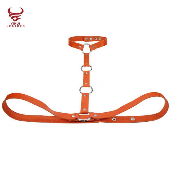 Wholesale Sexy Bondage Belt Leather Choker Necklace Body Harness Chastity Belt Leather Sex Products SM Sex PU Leatherbody Chains - 图片 4